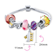 Wife #1 Mother Grandma Family Love Beads Starter Charms Bracelet