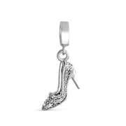 Fashionista Crystal High Heel Stiletto Dangle Charm Bead for European Bracelet