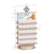 Wood Countertop Display Rack Retail Store Fixture Customizable Sign