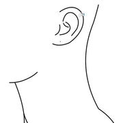 Aqua Blue Spiral Cartilage Ear Cuff Wrap Earring .925 Sterling Silver