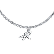 Multi Dragonfly Firefly Anklet Charm Ankle Bracelet .925 Sterling Silver