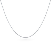 Diamond Cut Cable Chain 20 Gauge Necklace .925 Sterling Silver
