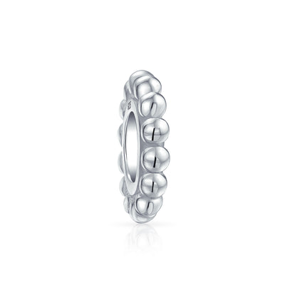 Caviar Cable Spacer Charm Bead in Sterling Silver for European Bracelets