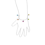Lucky Ladybug Multi Color Girls Dangling Charm Bracelet .925 Silver 6.5"