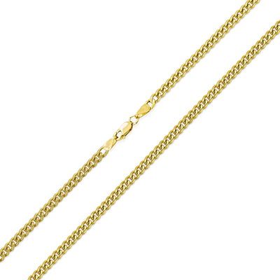 GENUINE Solid Yellow Real 10K Gold Rolo Cable Cuban Chain Necklace 3.5MM