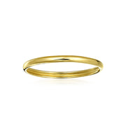 Thin Stackable Mid Finger Genuine 14K Yellow Gold Wedding Band Ring 1.7MM