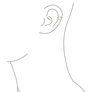 Spiral Freshwater Pearl Cartilage Earring Gold Plated Sterling