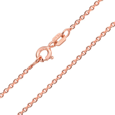 Rolo Chain 2 5 MM 40 Gauge Rose Gold Plated .925 Sterling Silver