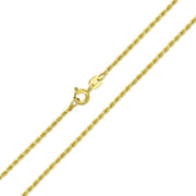 Rope Chain 30 Gauge Necklace Gold Plated .925 Sterling Silver