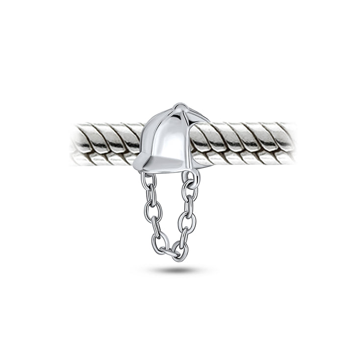 Set of 2 Western Horse and Jockey Equestrian Cap Hat Charm Bead Sterling Silver