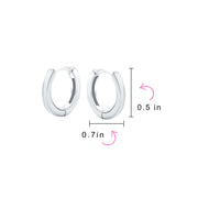 Set of 2 Basic Thin Hoop Huggie Earrings Silver Gold Plated Sterling Silver