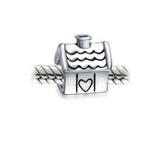 Set of 2 SUV Jeep Car and Sweet Heart New Homeowner Charm Bead Sterling Silver