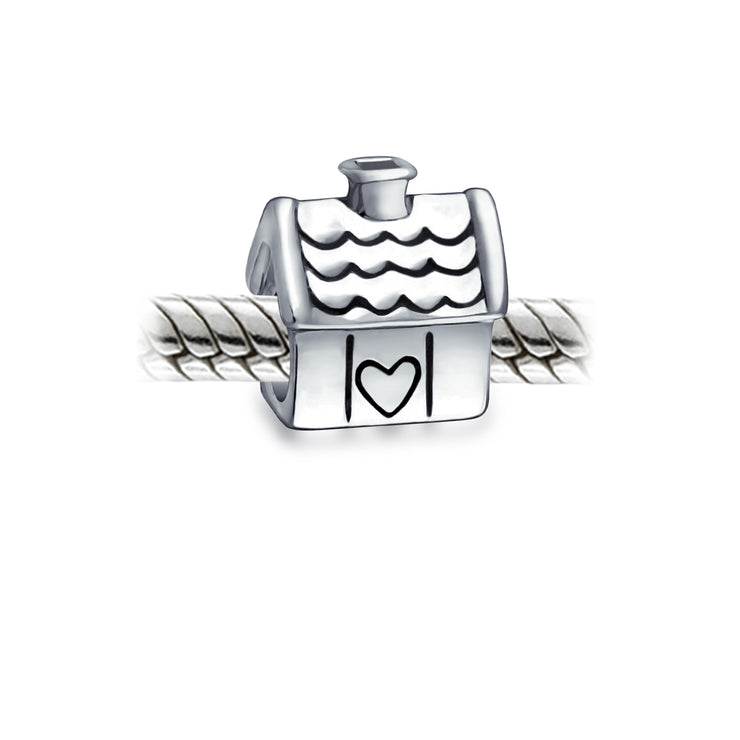 Set of 2 SUV Jeep Car and Sweet Heart New Homeowner Charm Bead Sterling Silver