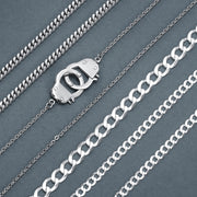 Solid Sterling Silver 150 Gauge 5MM Heavy Curb Miami Cuban Chain Necklace