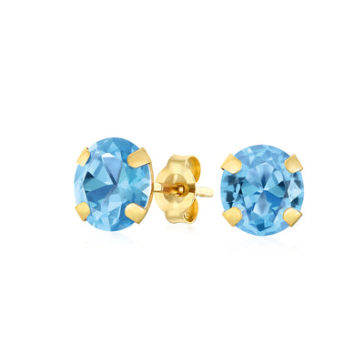 Dec-Topaz Blue Round YG