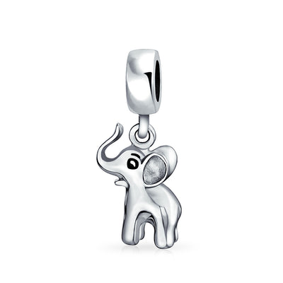 Good Luck Bambi Elephant Dangle Charm Bead Sterling Silver for European Bracelet