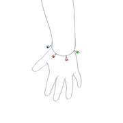 Lucky Ladybug Multi Color Girls Dangling Charm Bracelet .925 Silver 6.5"