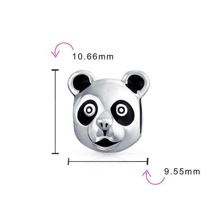 Set of 3 Koala Panda, Elephant, Foxy Lady Animal Fox Charm Bead Sterling Silver