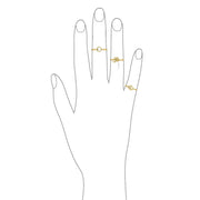 Peace Love Heart Aum Om Ohm Midi Ring Set 14K Plated Sterling Silver