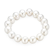 Simple Fashion Stackable Bead Simulated Pearl Stretch Bracelet Large 12MM