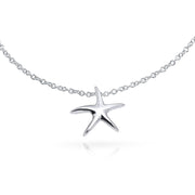 Nautical Starfish Beach Charm Anklet Ankle Bracelet Sterling Silver