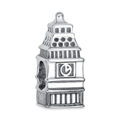 London Big Ben Charm Bead Sterling Silver for European Bracelet