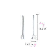Dainty Music Note Threader Dangle Earrings for Music Students  Sterling Silver