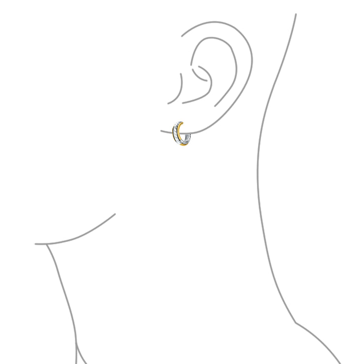 Twist Cable Rope Kpop Hoop Earrings Hinge Gold Silver Plated