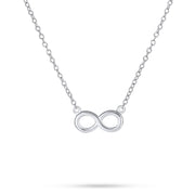 Infinity Eternal Love Pendant Figure Eight Sterling Silver Necklace