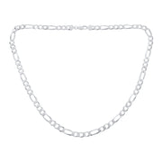 Figaro Link Chain 200 Gauge Solid Thick Necklace Sterling Silver