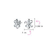 Set of 2 Nautical Ocean Marine Life Lobster and Octopus Stud Earrings Silver
