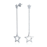 Celestial Stars Rock Star Bracelet & Earrings Jewelry Set Silver Toggle Clasp