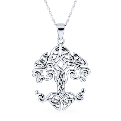 Family Tree Of Life Pendant Celtic Knot Tree Necklace Sterling Silver