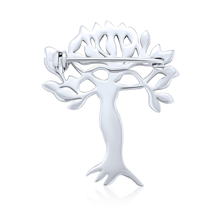 Western Jewelry Tree Of Life Mother Earth Goddess Brooch Pin .925 Silver