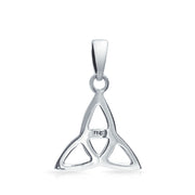 Celtic Triquetra Trinity Knot Pendant Necklace .925 Sterling Silver