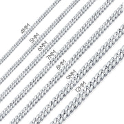Men's Solid Sterling Silver 7MM Mariner Chain Necklace Unisex 24 Inch Made in Italy