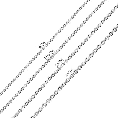 Ball Bead Chain Necklace 150 Gauge Italian High Shine Sterling Silver