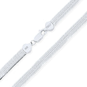 Herringbone Flat Snake Chain 080 Gauge Necklace .925 Sterling Silver