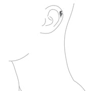 Angel Wing Cartilage Ear Lobe Earring Unisex Black Stainless Steel