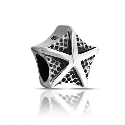 Nautical Starfish Charm Bead Sterling Silver for European Bracelets