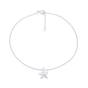 Nautical Starfish Beach Charm Anklet Ankle Bracelet Sterling Silver