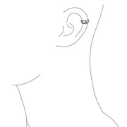 Western Jewelry Filigree Flower Cartilage Ear Cuff Earring .925 Silver