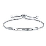 Ayllu Symbol BFF Love Luck Unity Bolo Bracelet For .925 Sterling Silver