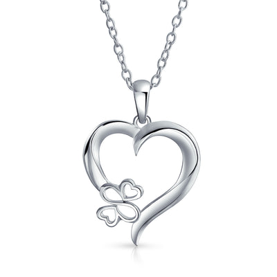 Ayllu Love Luck Unity BFF Open Heart Pendant Necklace Sterling Silver