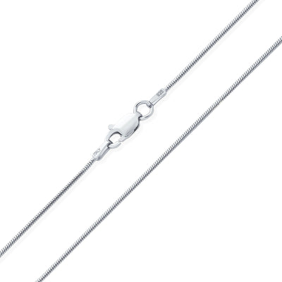 1.5MM Sterling Silver Snake Chain Necklace for Men Made in Italy