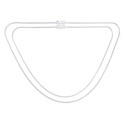 Set of 2 2MM Flexible Strong Snake Chain Necklace Sterling Silver 20 & 24 Inch