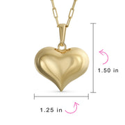 Message Simple ABC Heart Shape Initial Pendant Necklace 18K Gold Plated A-Z Letters