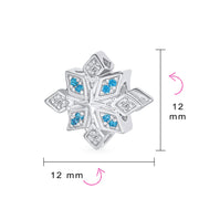 Ice Blue Crystals Snowflake